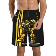 Men's Transformers Beach Shorts Hot Summer Swim Trunks Sports Running Bathing Suits with Mesh Lining